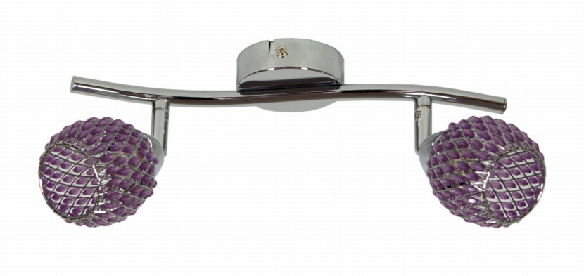 Lampa sufitowa CLEAR listwa 2x40w g9 fiolet