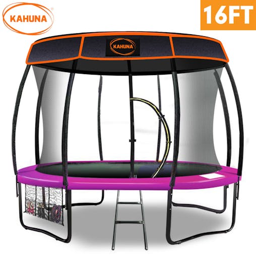 NNEDPE Trampoline 16 ft Kahuna with Roof set - Pink
