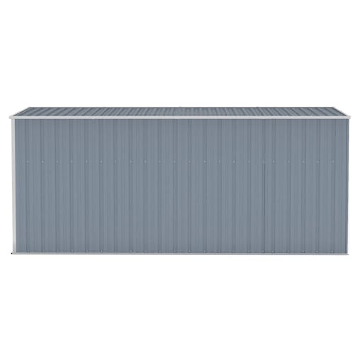 NNEVL Wall-mounted Garden Shed Grey 118x382x178 cm Galvanised Steel