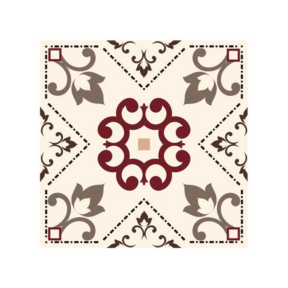 CARREAUX - 6 stickers carreaux tons gris et marron 15x15cm