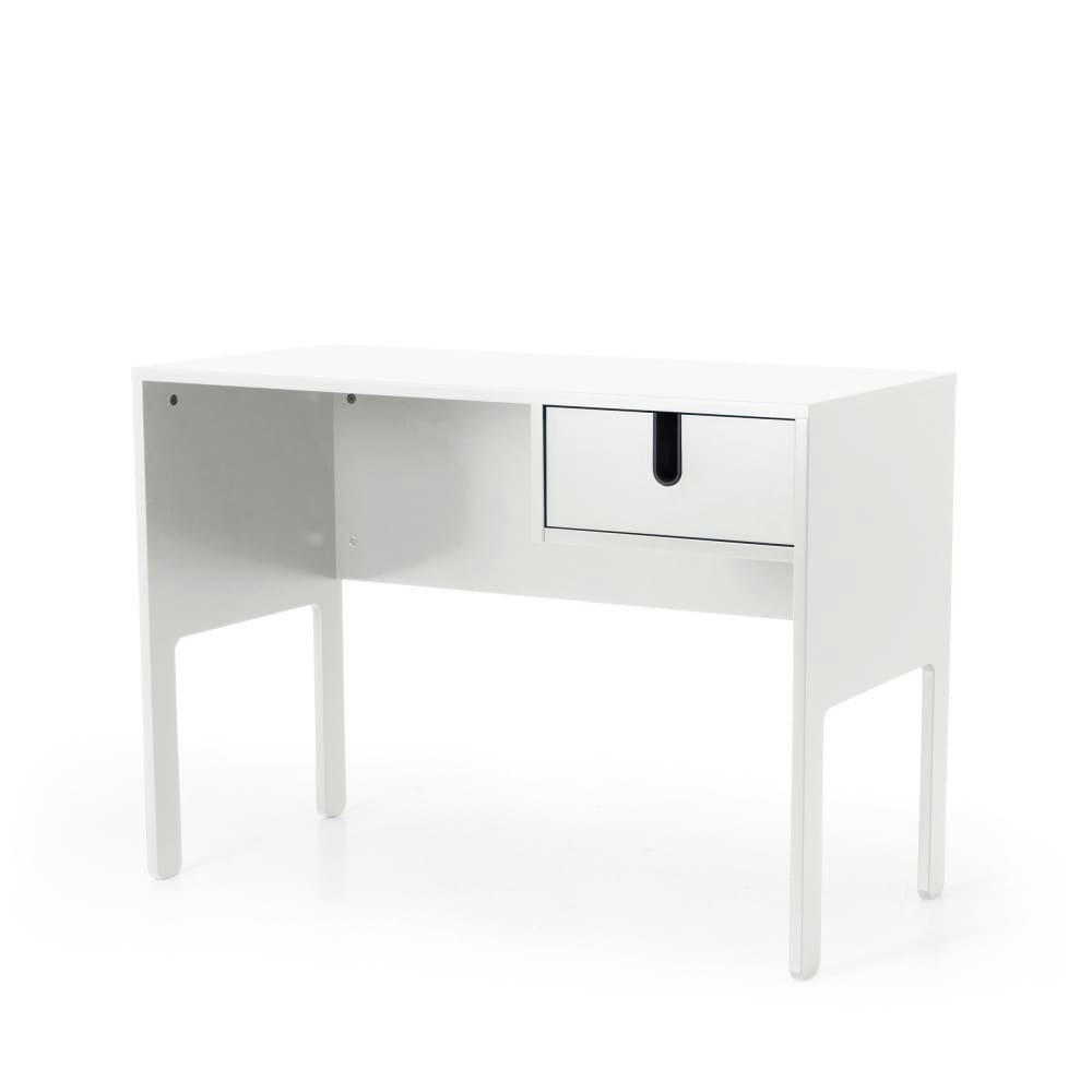 UNO - Bureau en bois 1 tiroir L105cm blanc