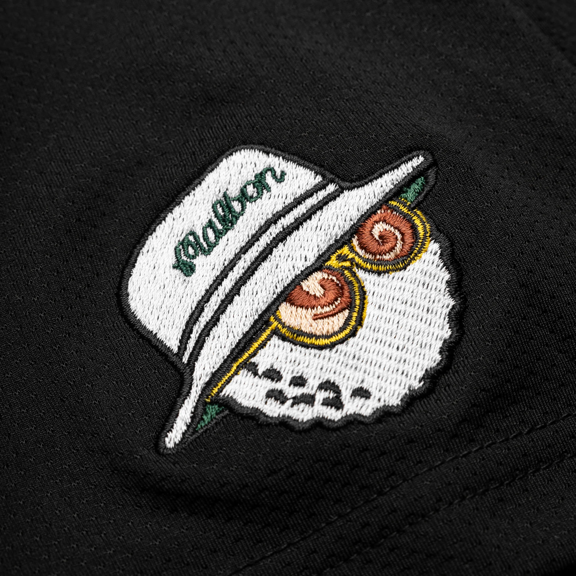 Malbon Golf Raglan Sleeve Mesh Polo - Black