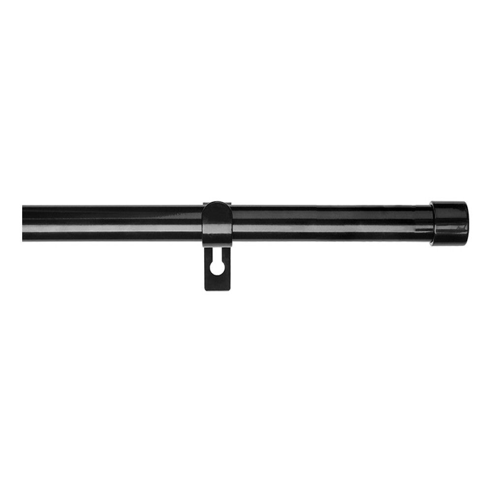 GARDINSTANG KIRSCH SCALA SETT 120-210CM SVART
