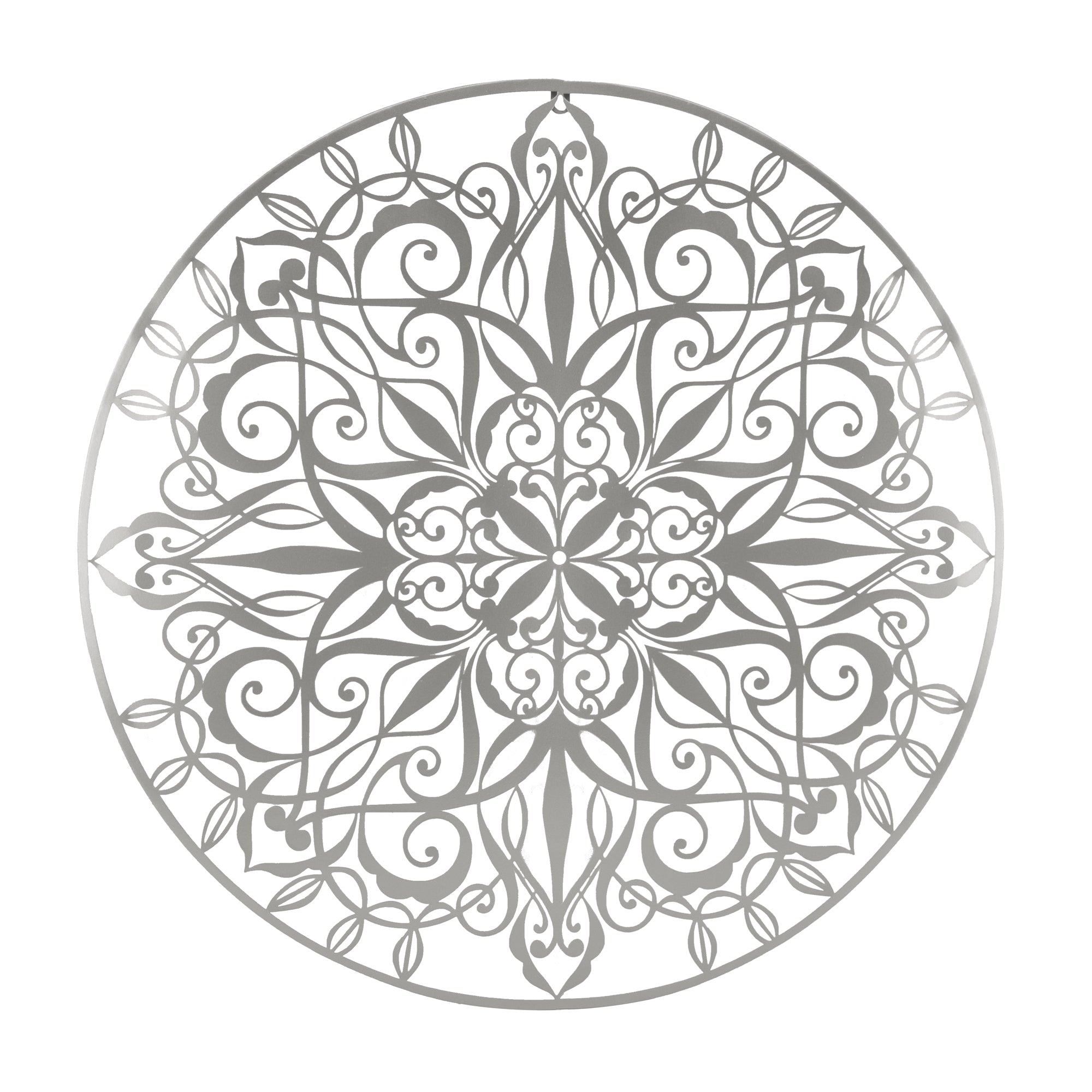 Art for the Home Metal Art - Luxe mandala zilver D80cm