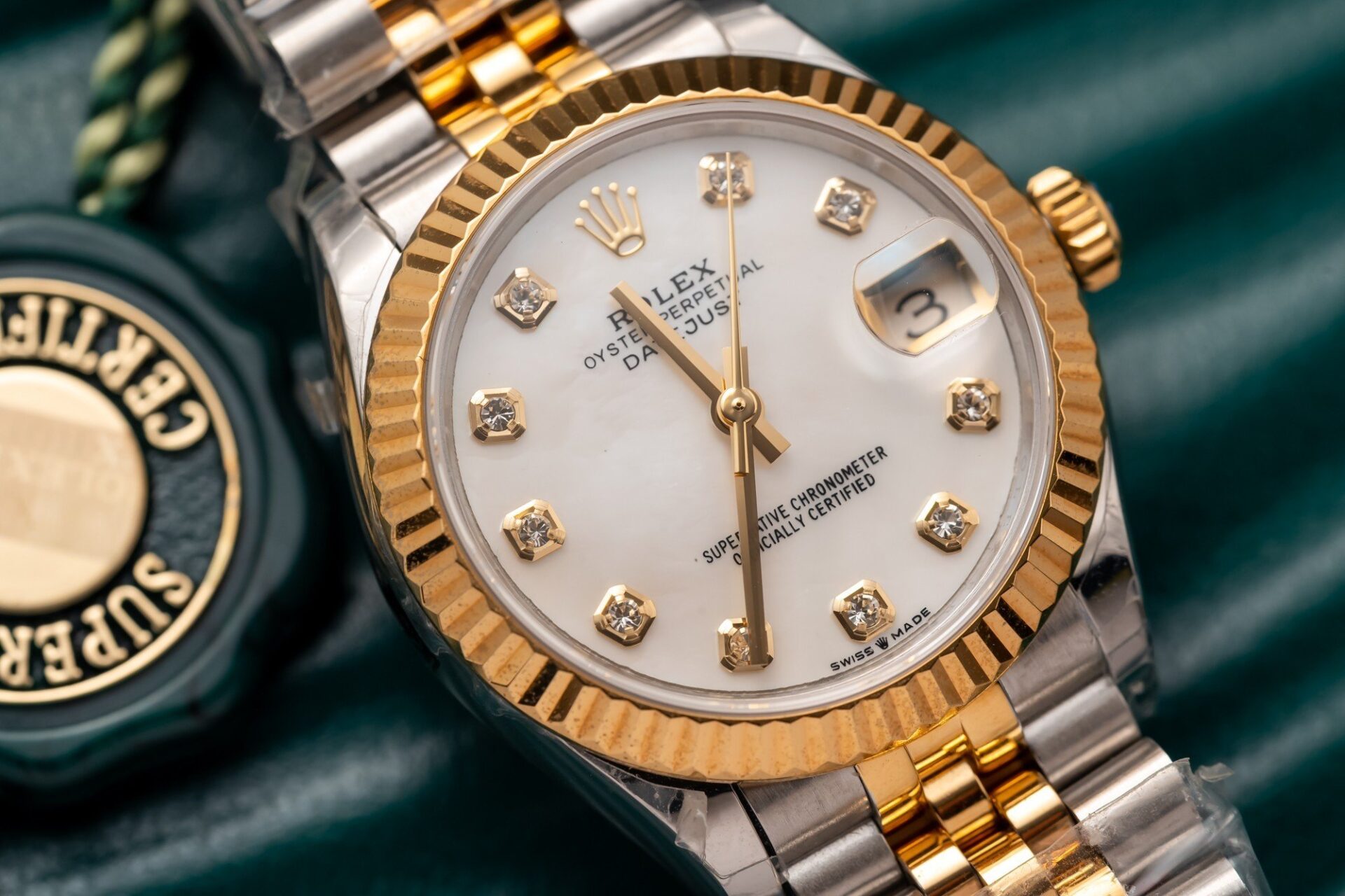 Rolex Datejust 278271 SS/YG Plated White Enamel Dial CZ Diamonds 31mm Jub AAA Replica