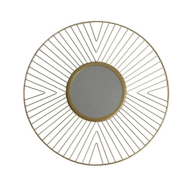 MIROIR - Miroir filaire doré 50 cm
