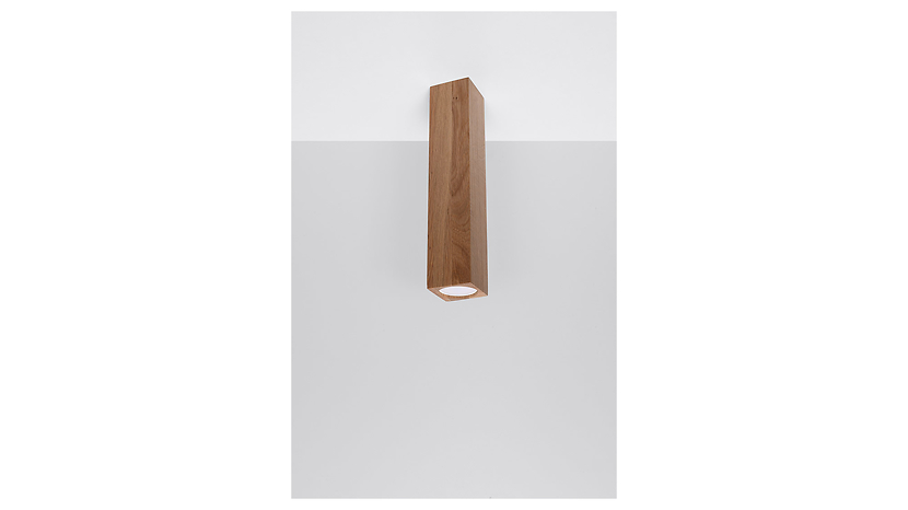 Lampa natynkowa Keke 30 cm drewniana brązowa