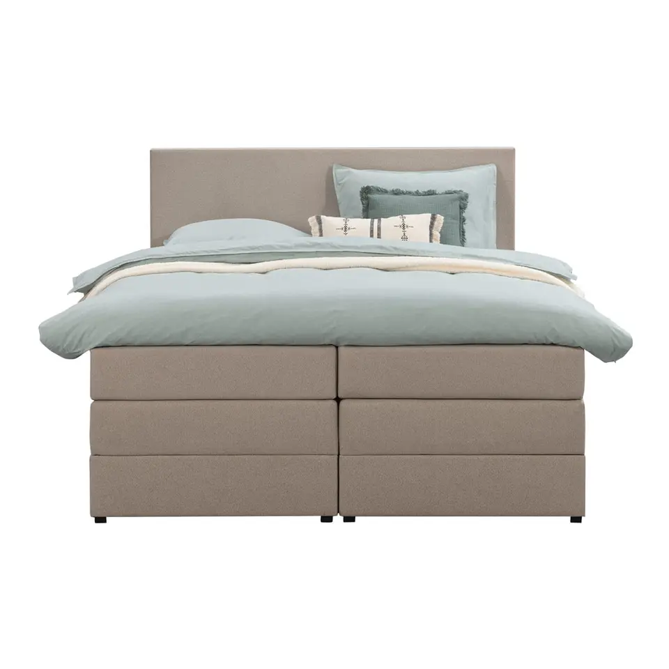 Boxspring met opbergruimte Liv egaal - beige - 180x200 cm