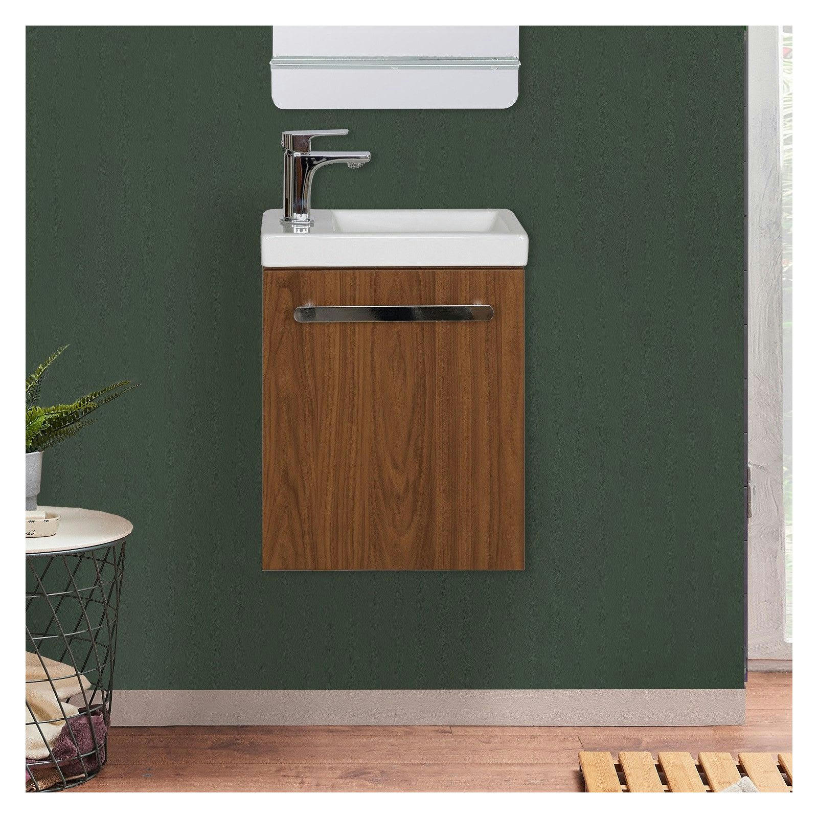 NEVADA - Meuble lave-mains  Décor noyer