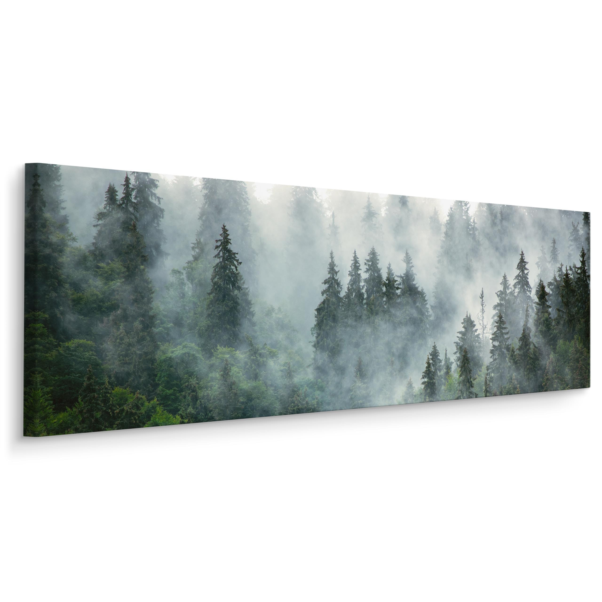 Obraz Panoramiczny Las We Mgle 145x45cm