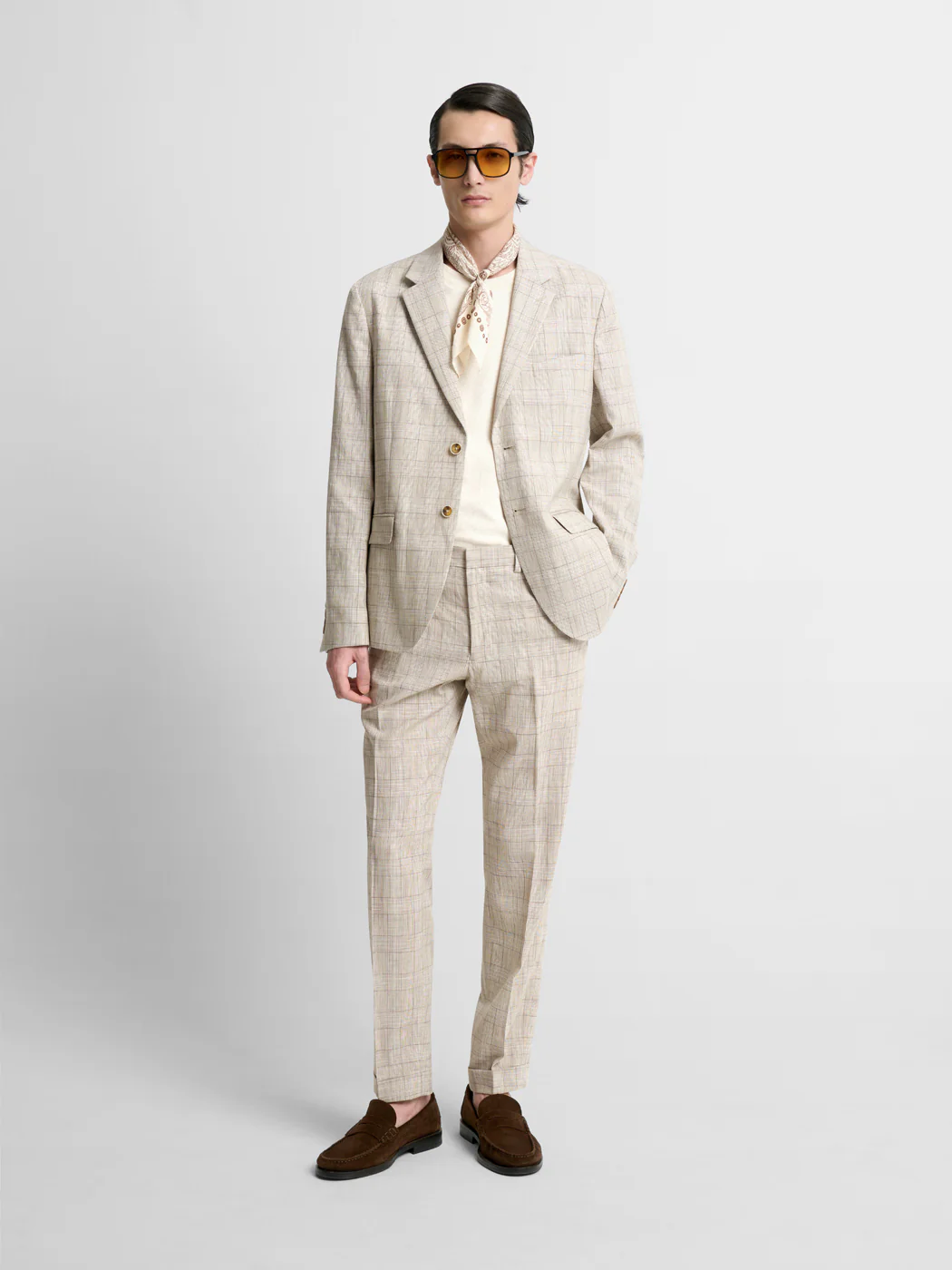 Pantalon de costume à carreaux