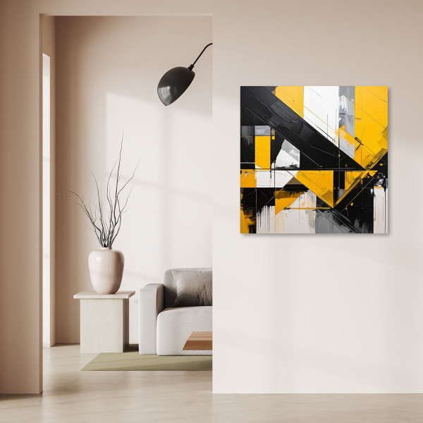 Obraz do salonu sypialni biura loftu, Geometryczne formy abstrakcja 20x20