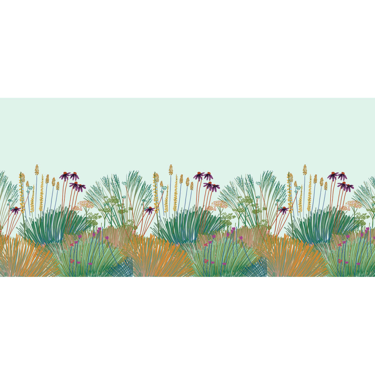 - Papier peint panoramique jardin à l'anglaise 525 x 250 cm