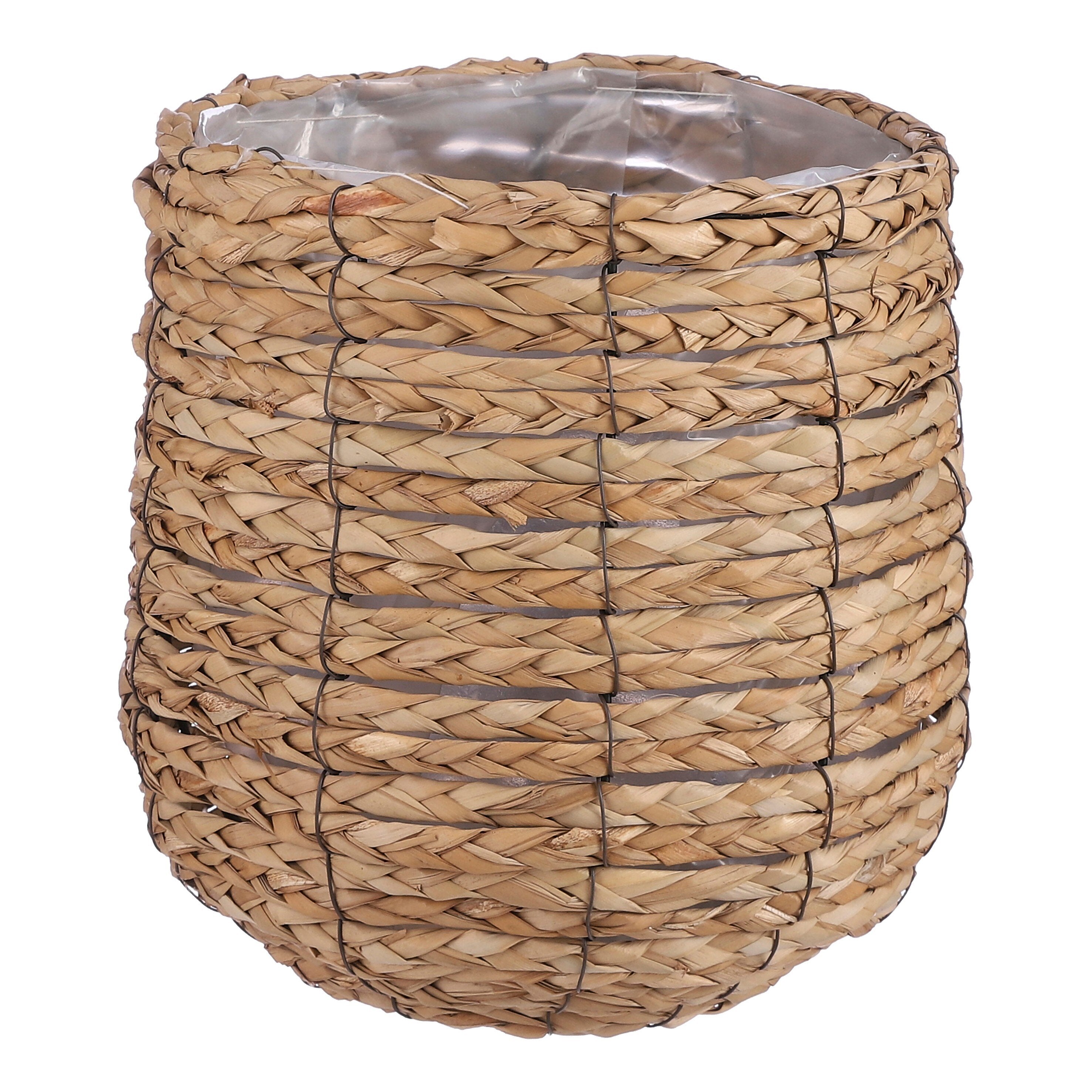 Mica Decorations Avalon Plantenmand - H26 x Ø26 cm - Zeegras - Lichtbruin