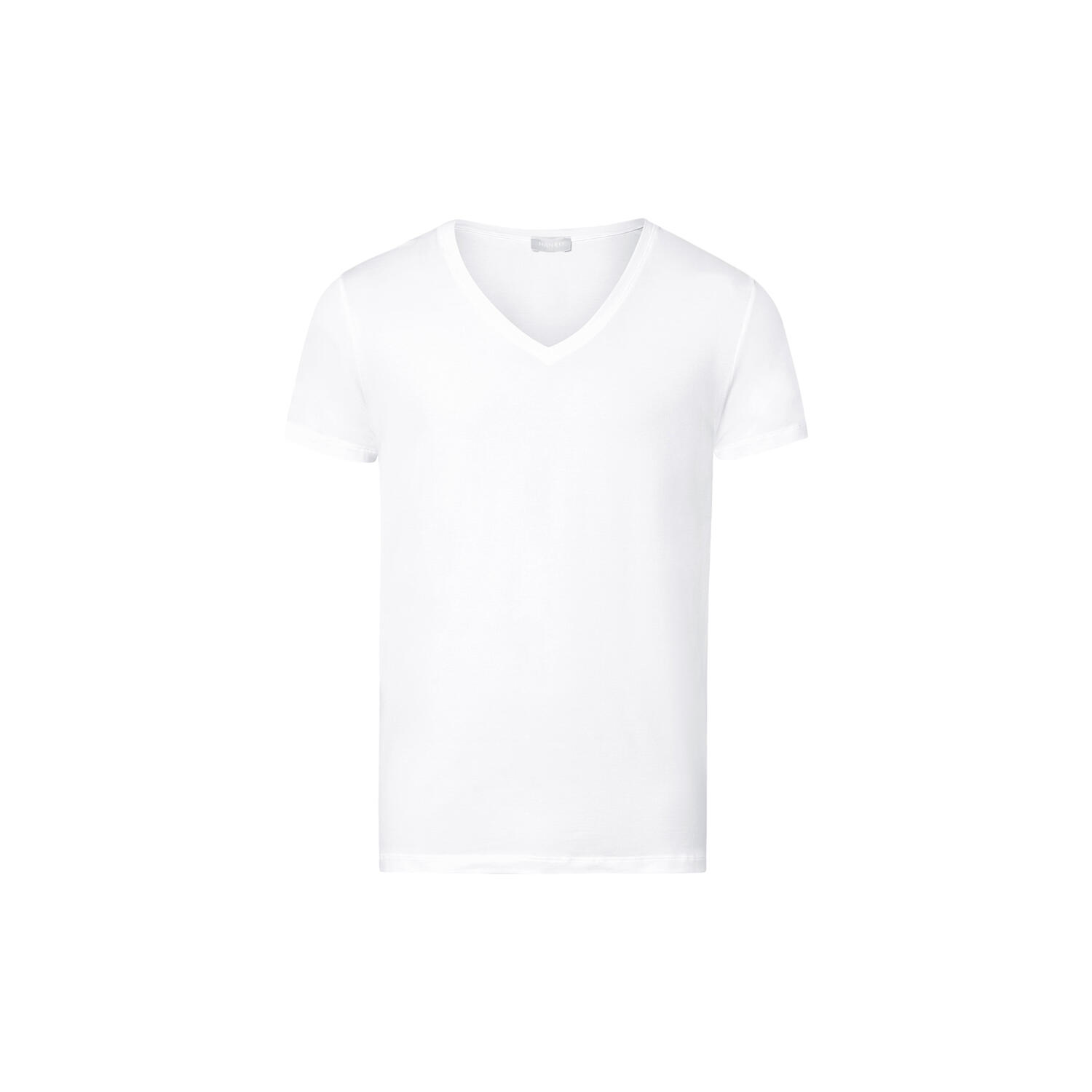 Cotton Superior SS Shirt V-Neck, white