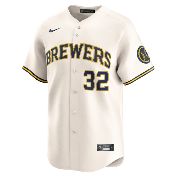 Jacob Misiorowski Milwaukee Brewers Nike Home Limited Jersey - Cream