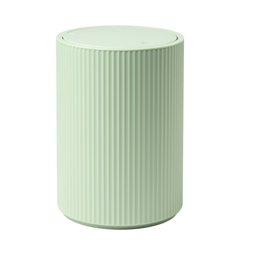 Poubelle salle de bain 5L plastique stries Ø18,5xH24cm (3&nbsp;modèles)