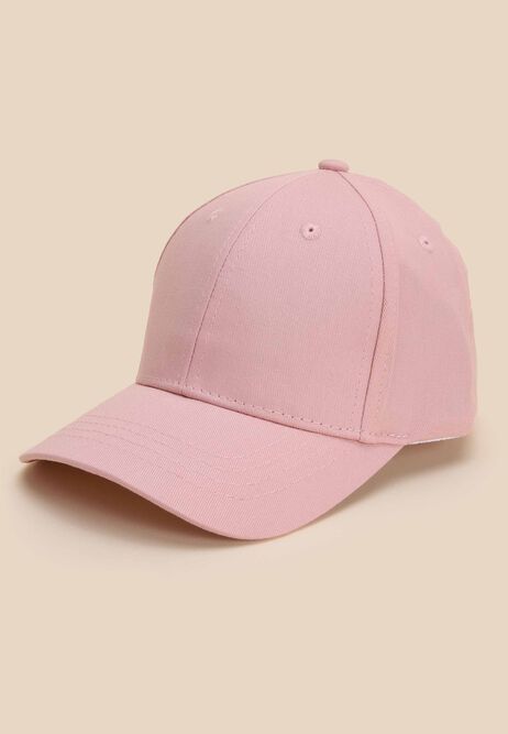 Girls Pale Pink Cotton Baseball Cap