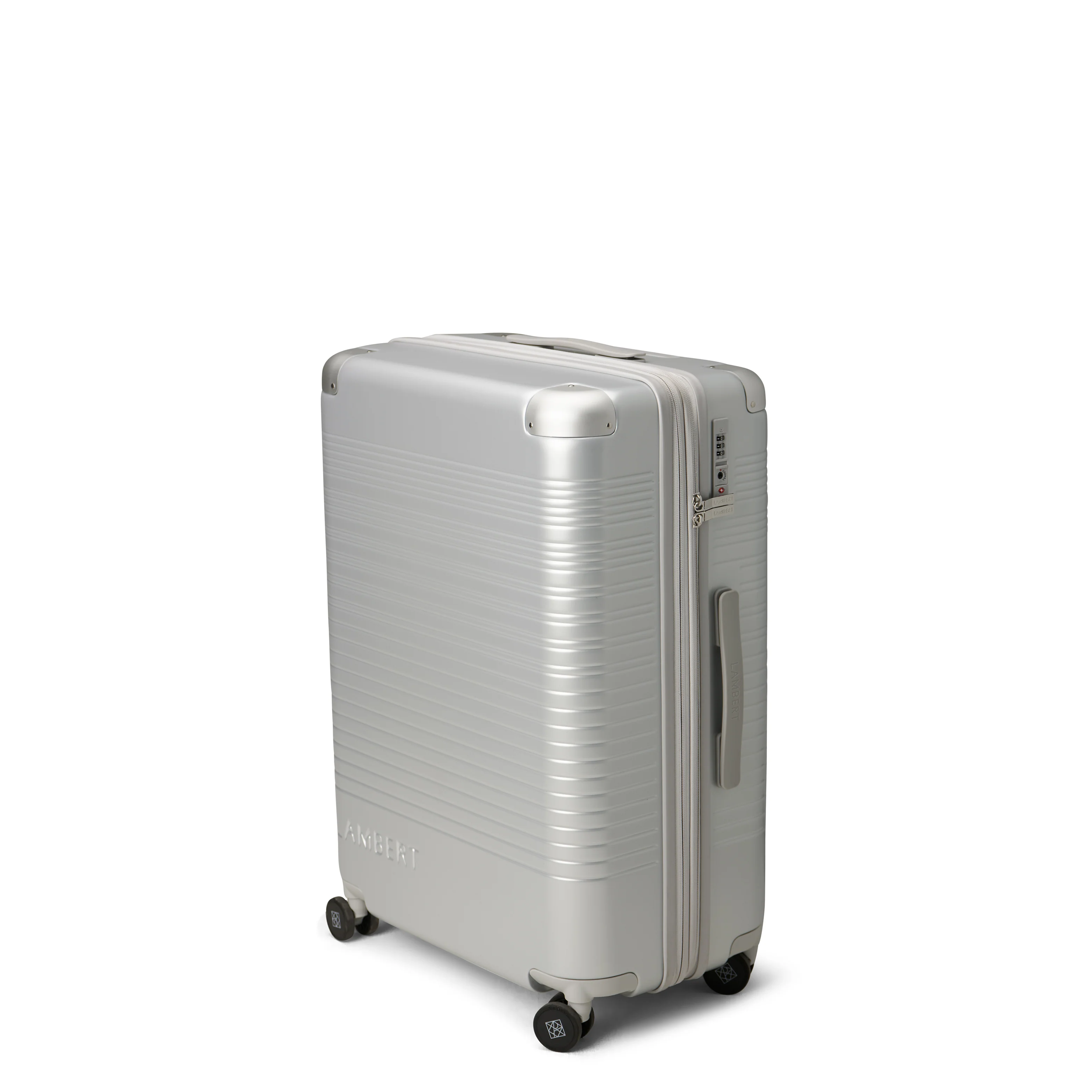 The Milan –  Silver Medium Checked Luggage