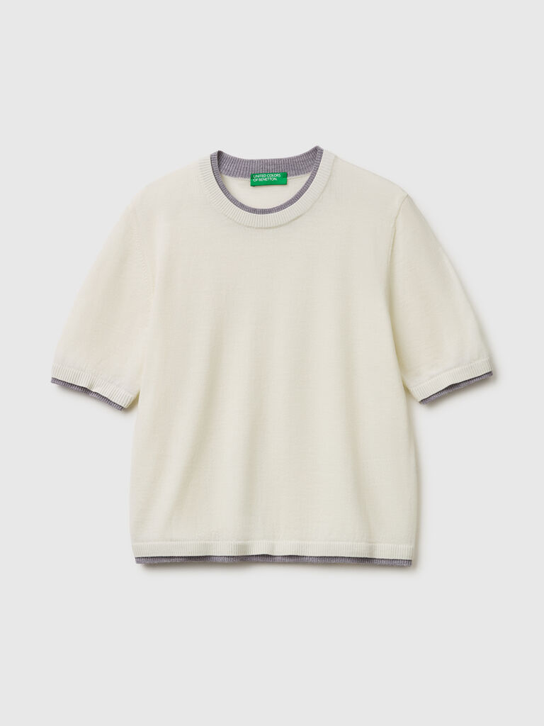 100% Merino wool short-sleeved shirt