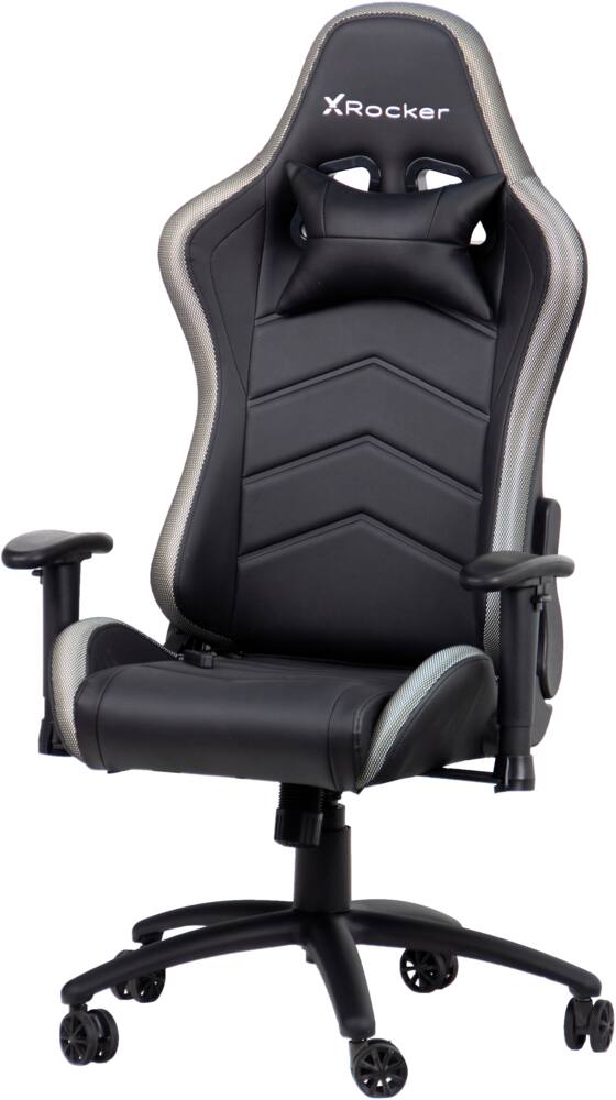 X Rocker Strike RGB Ergonomic  Adjustable Swivel PC Gaming/Office Chair w/ LED Light, Black
