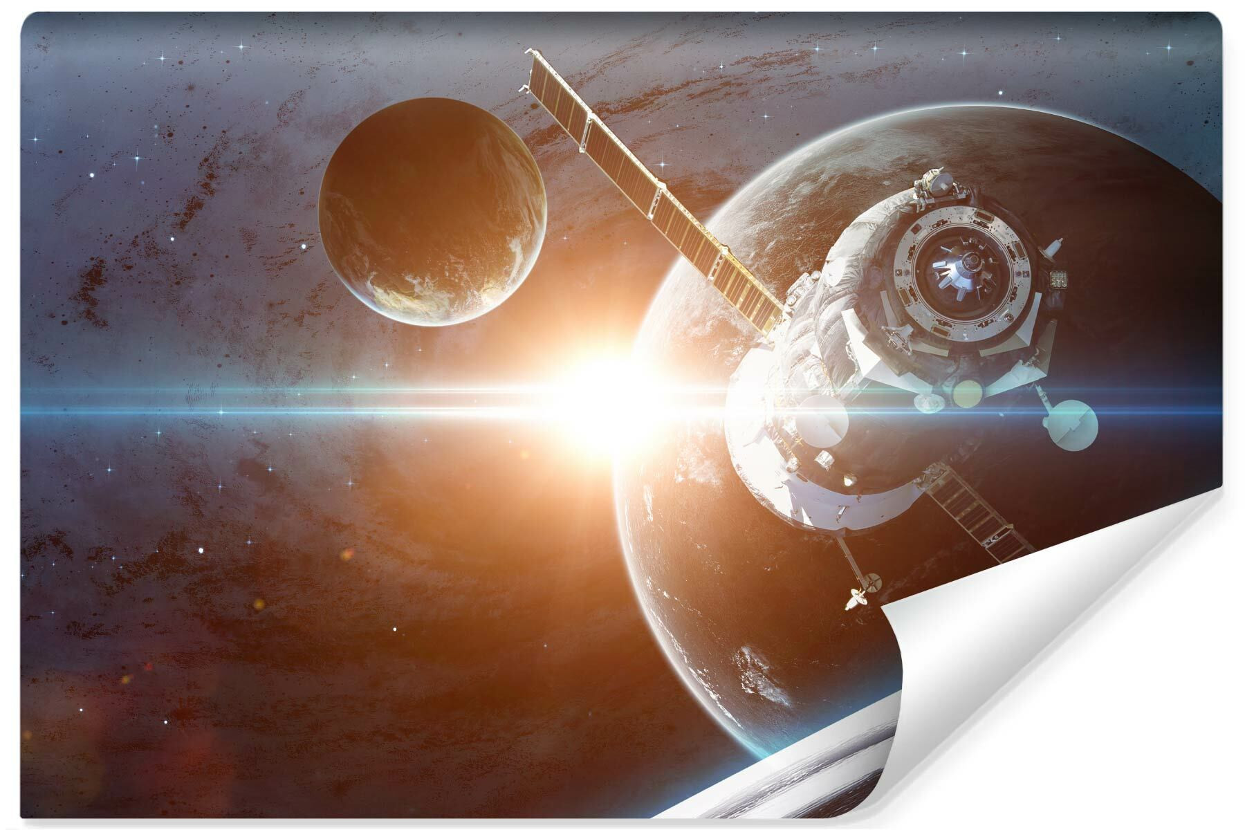 Fototapeta Sonda Kosmiczna Na Tle Planet 3D 90x60cm