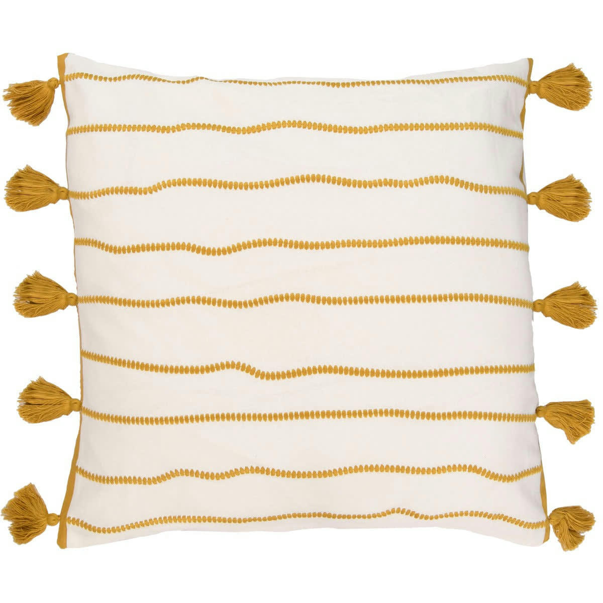 BLANKET - Housse de coussin coton  50x50 jaune moutarde