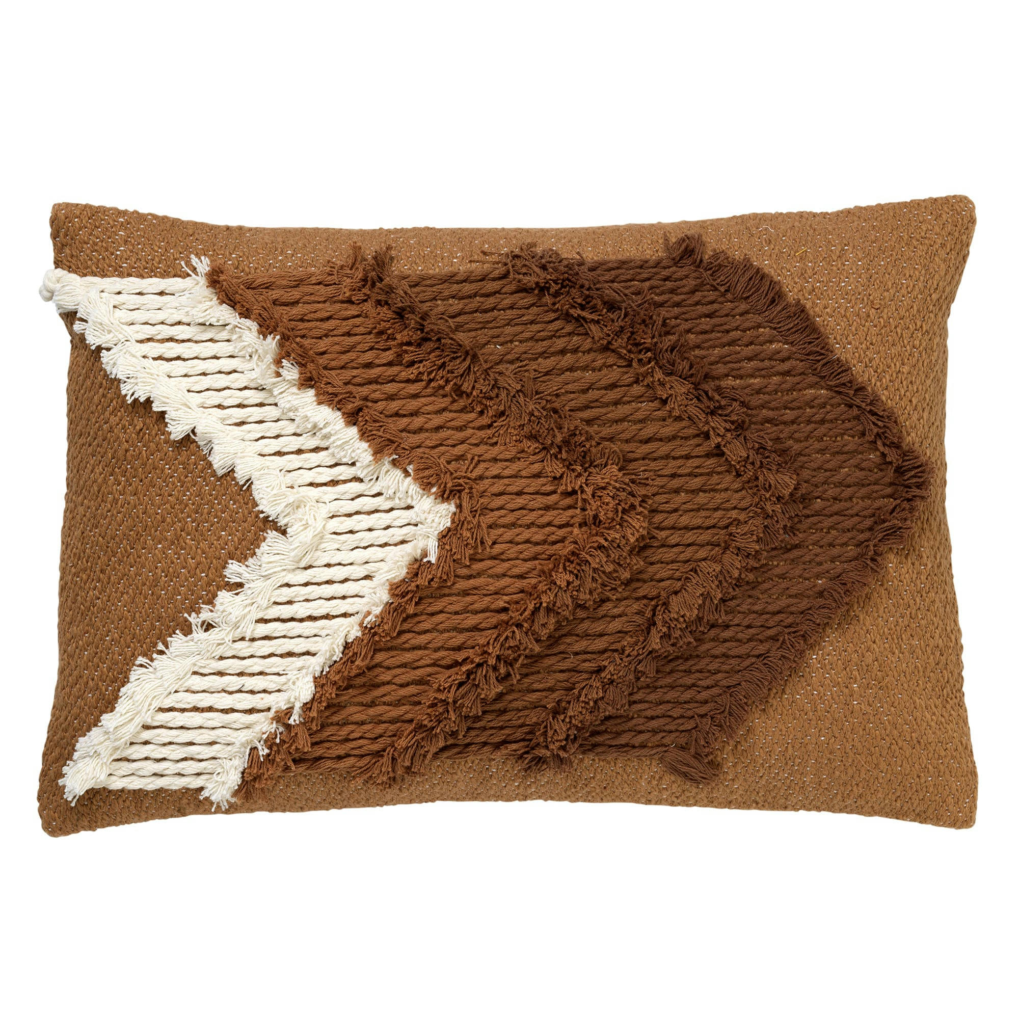 ARROW - Coussin - marron en coton 40x60 cm avec motif
