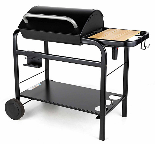Barbecue charbon de bois Jaffa Somagic acier noir