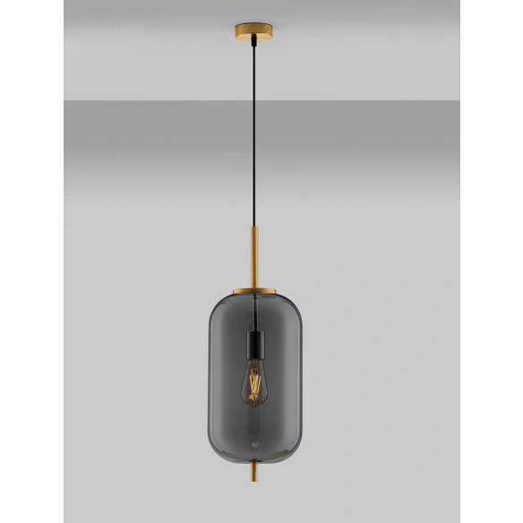 Pendelleuchte »Lato «, LED, 1-flammig, goldfarben/rauchgrau