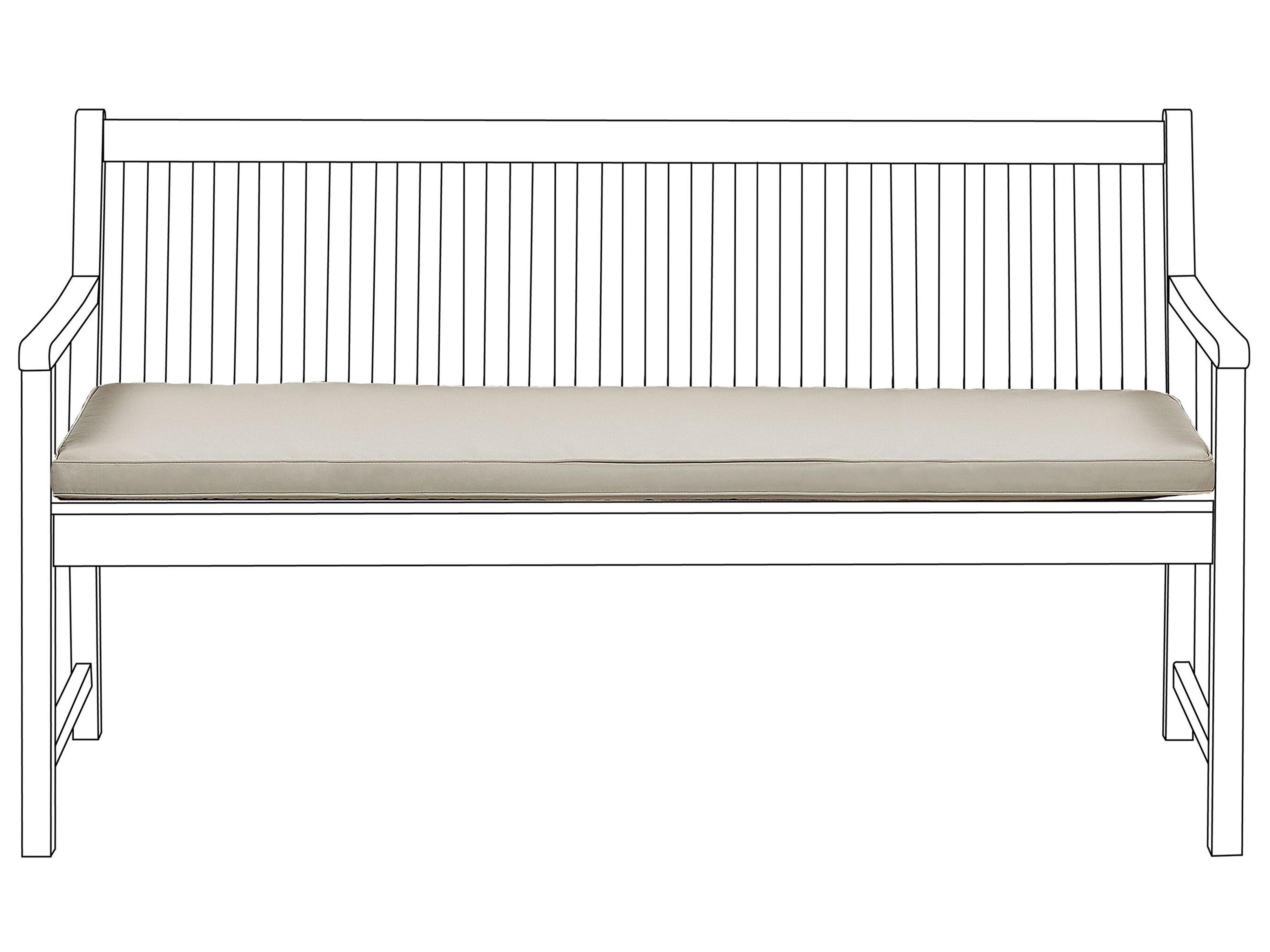 Bench Seat Pad Cushion VIVARA 112 x 54 cm Beige