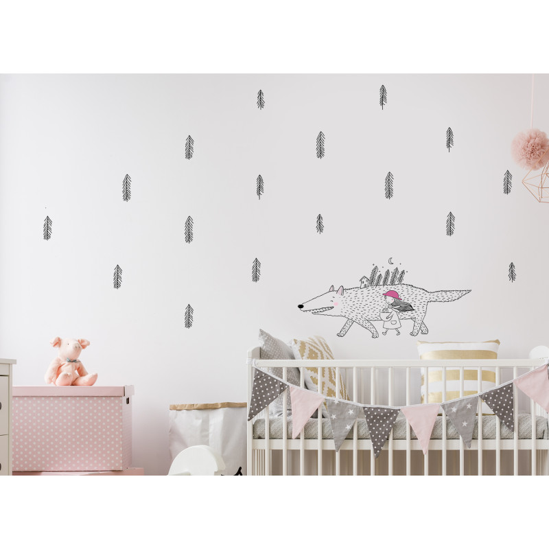 Planche de stickers Petit Chaperon 48 x 68 cm