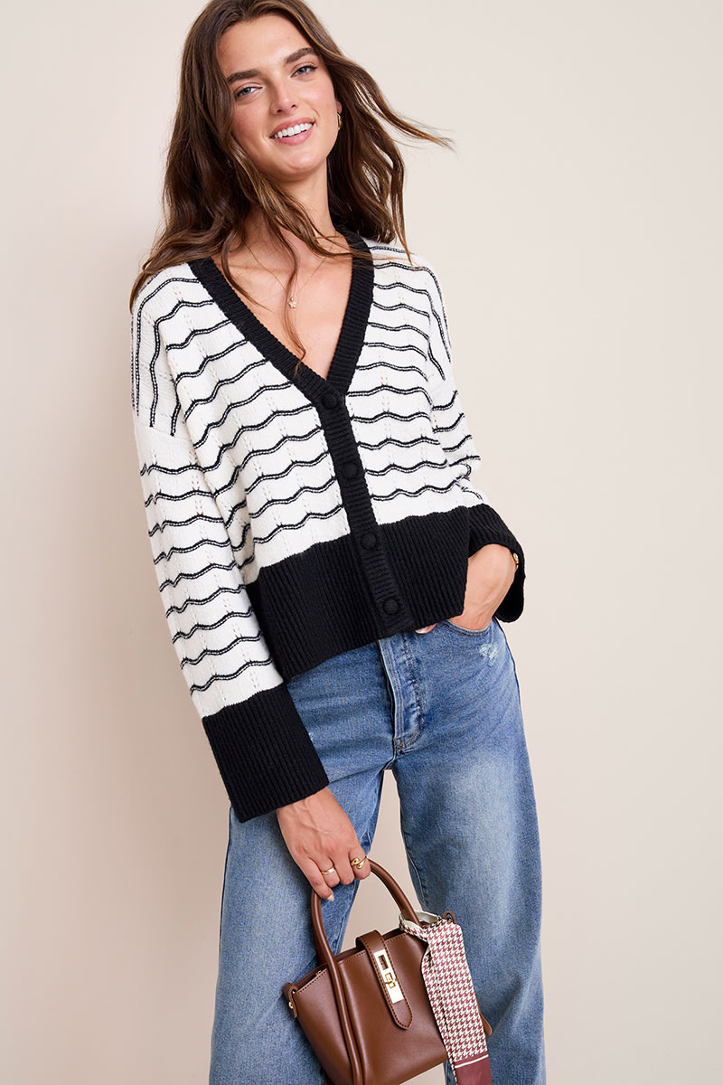 Lisa Striped Cardigan