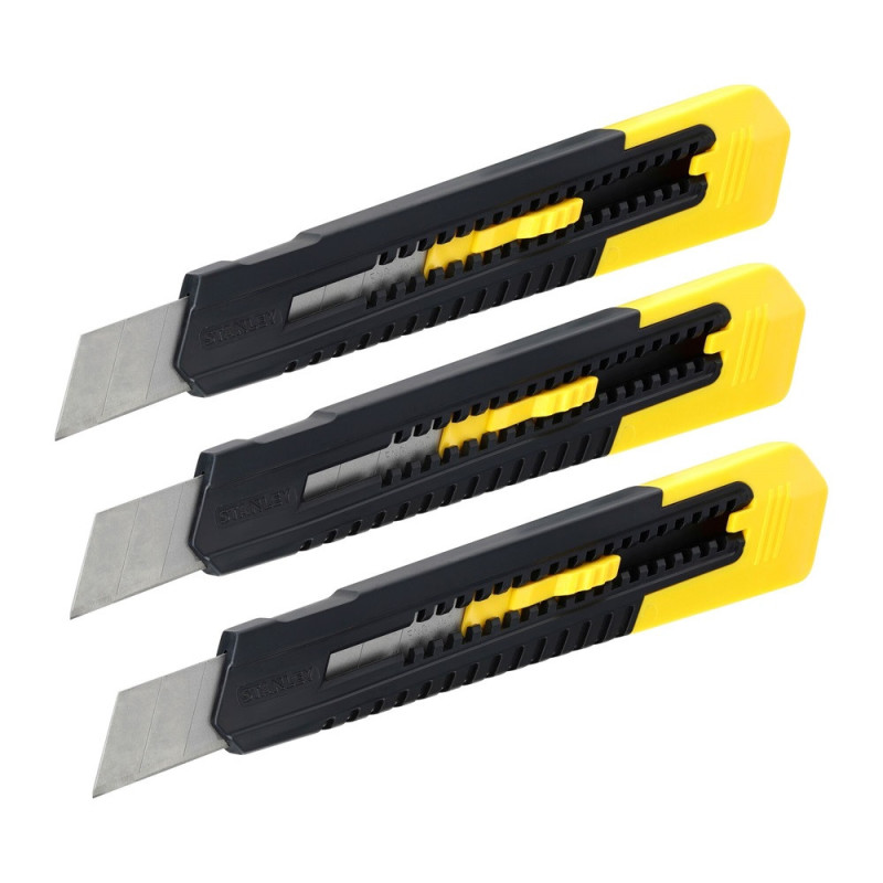 Cutter en plastique 18 mm 3 pièces STANLEY