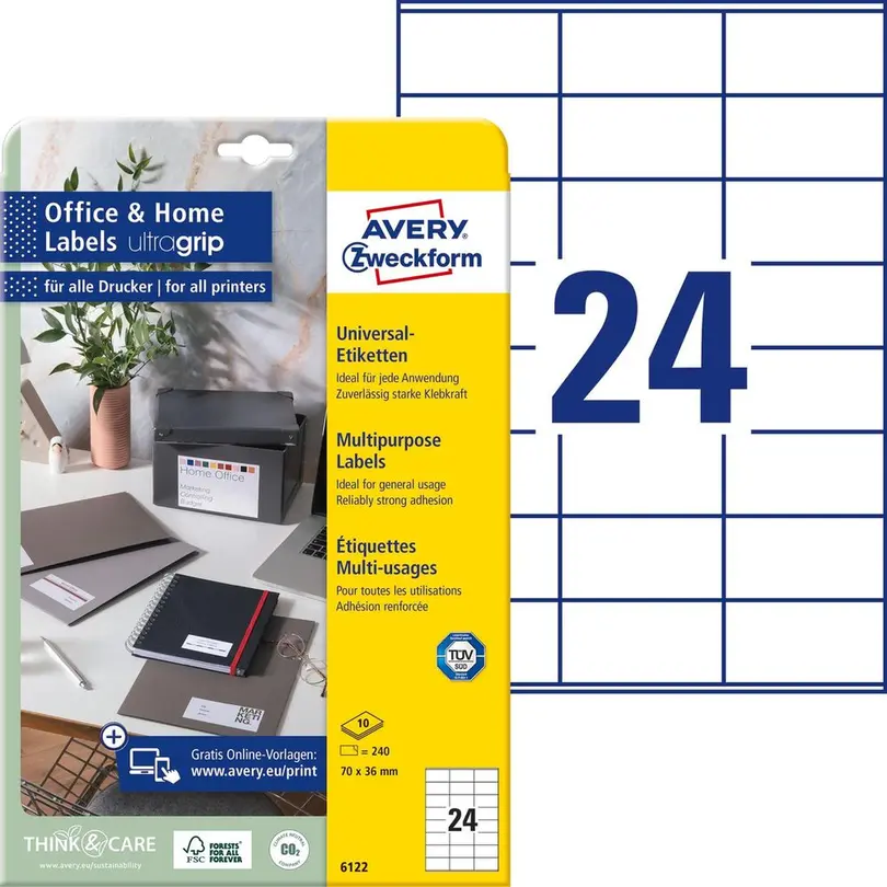 Etiketten 10er-Set Universal-Etiketten