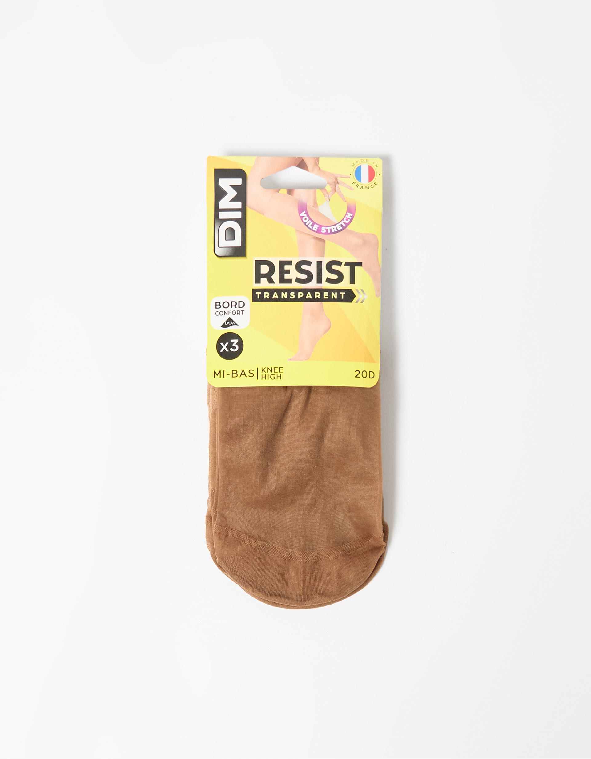 Pack 3 Pares Mini-Meias 20DEN 'DIM', Mulher, Bege