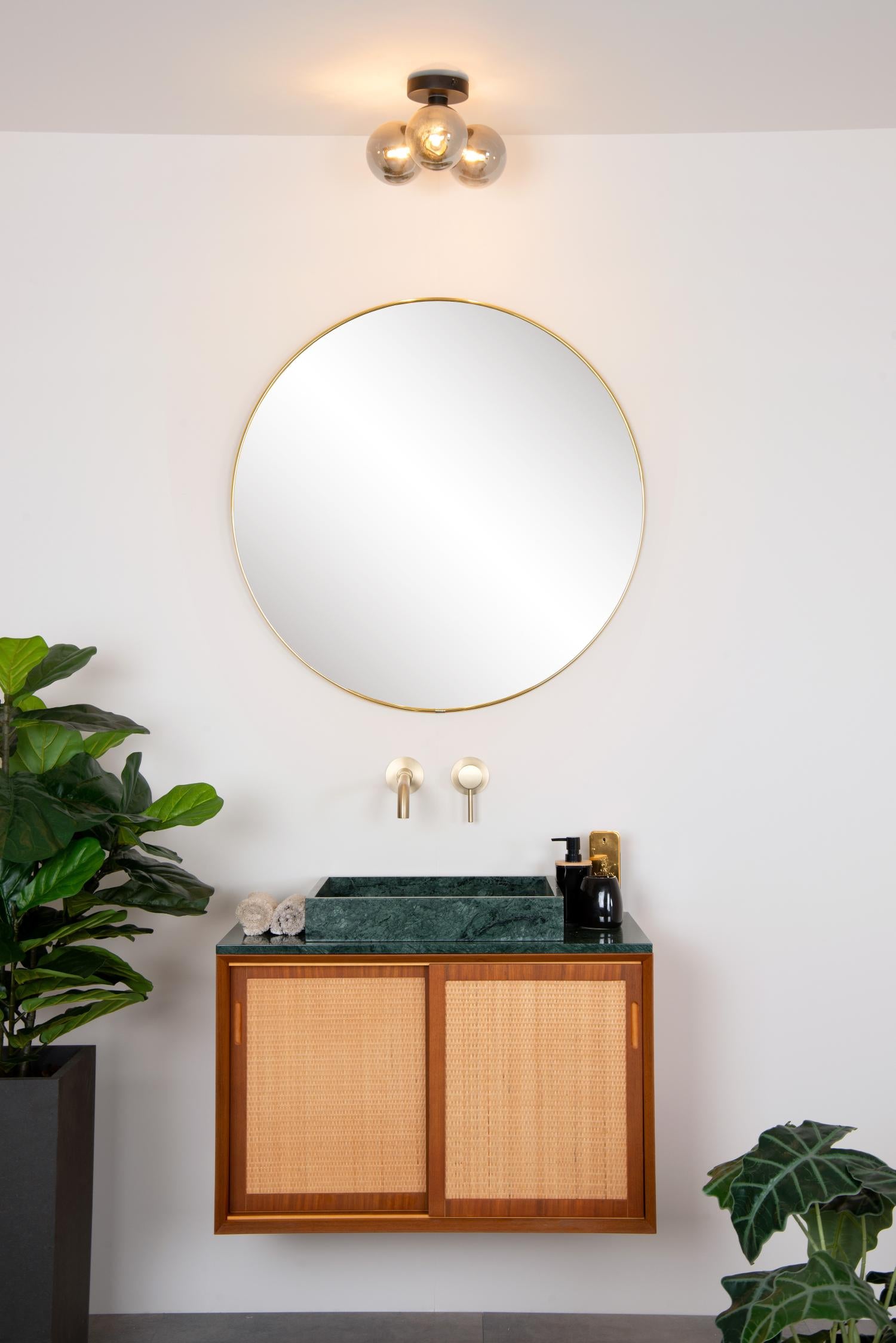 Lucide plafonnière badkamer TRUDY - 3xG9 - Zwart