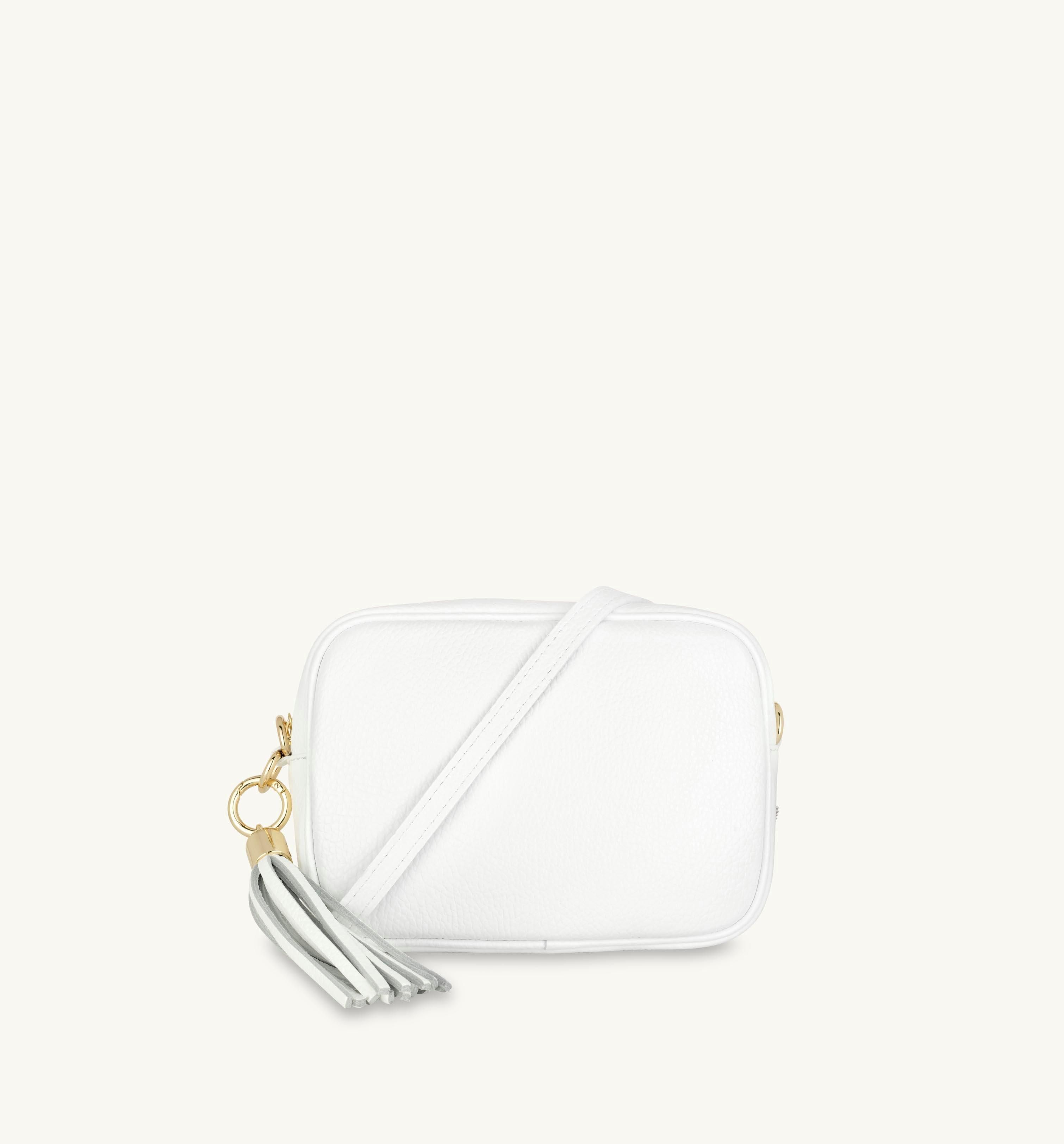 Apatchy London Leather Crossbody Bag With Denim Blue Arrow Strap