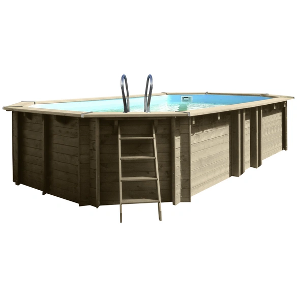 Ovalpool »Vermella«, Holzoptik, BxHxL: 472 x 146 x 672 cm