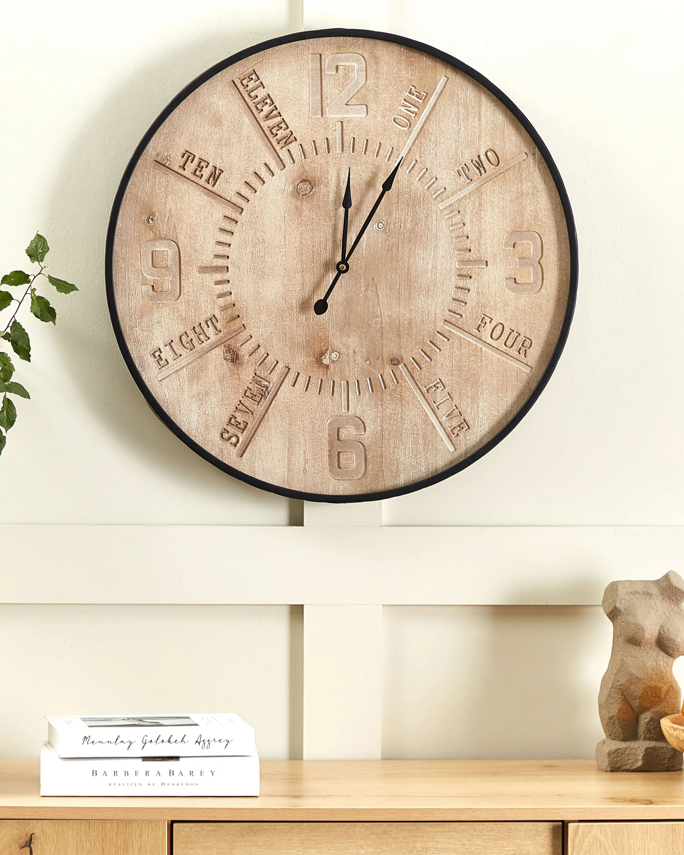 Wall Clock DOLE 60 cm Light Brown