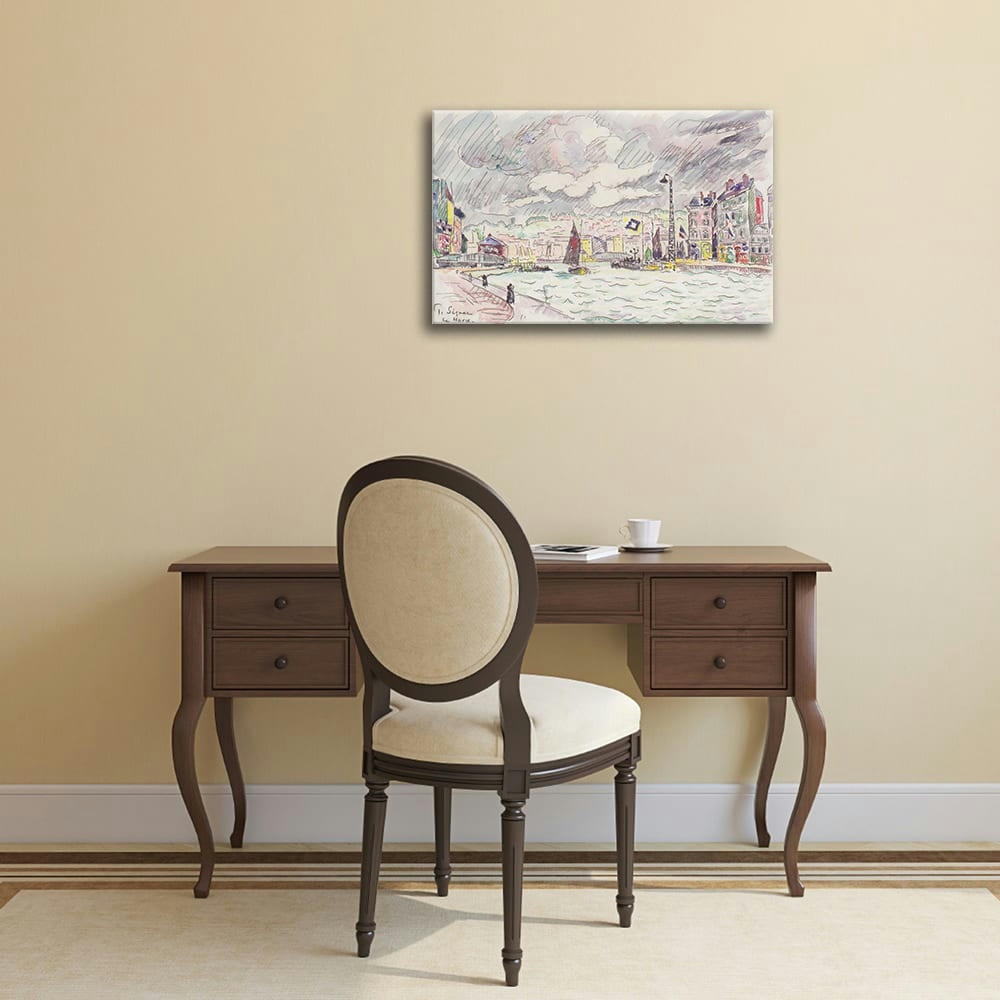 - Tableau impression sur toile Le Havre Paul Signac 60x90cm