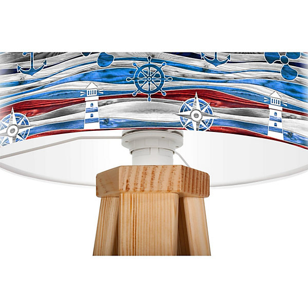 Lampe de chevet kids foto-341 30 x 30 x 45 cm Bois clair