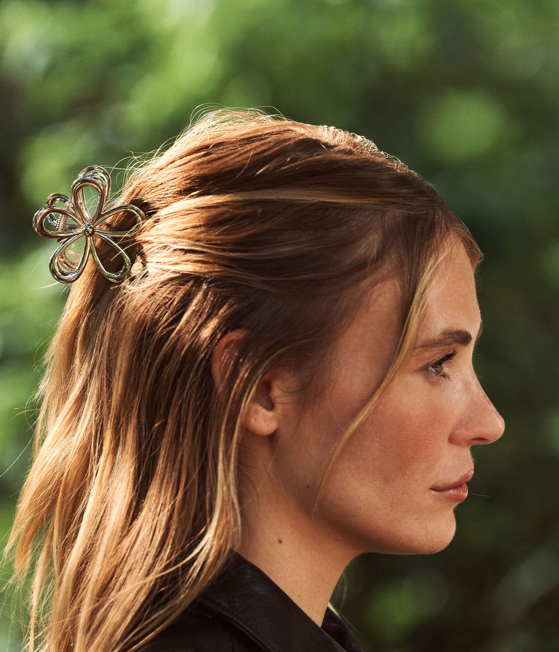 Pince cheveux argent Aloe