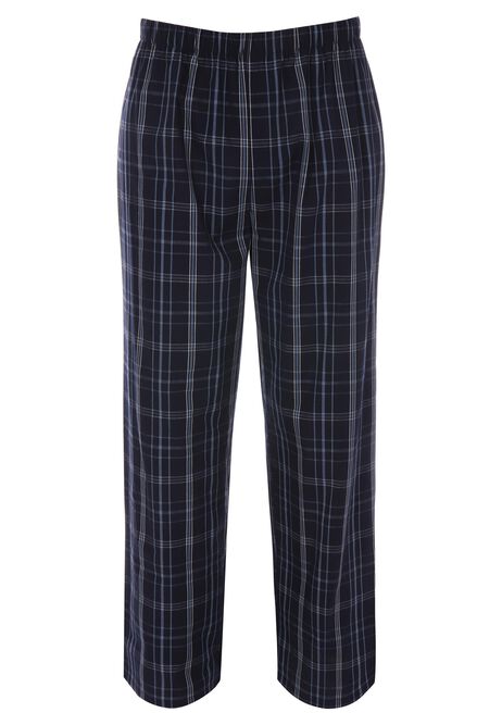 Mens Navy Check Pyjama Set