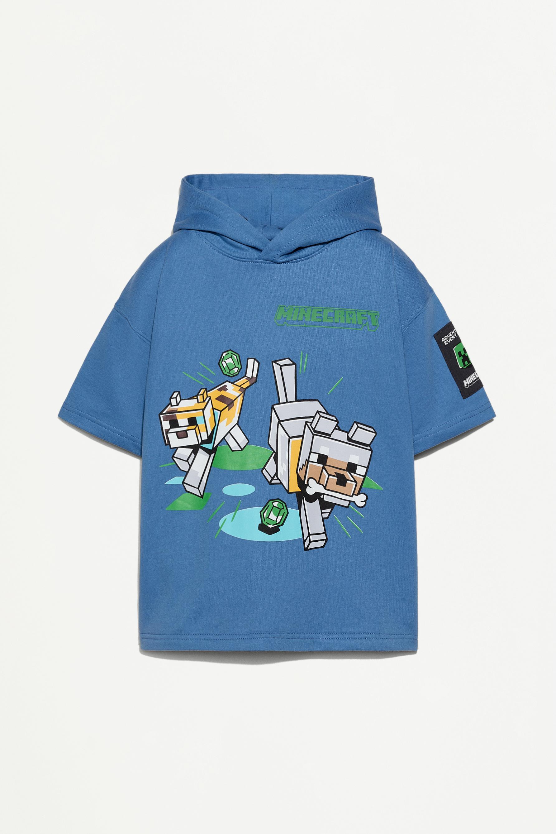 Camiseta Minecraft con capucha
