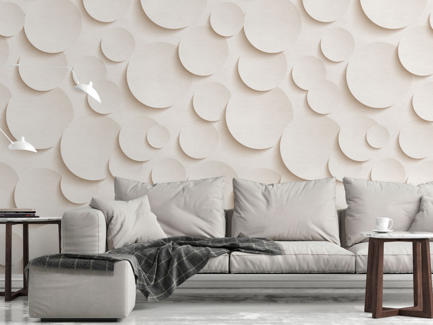 One Wall one Role fotobehang 3D-motief wit en roze - 159 x 280 cm - AS-382831