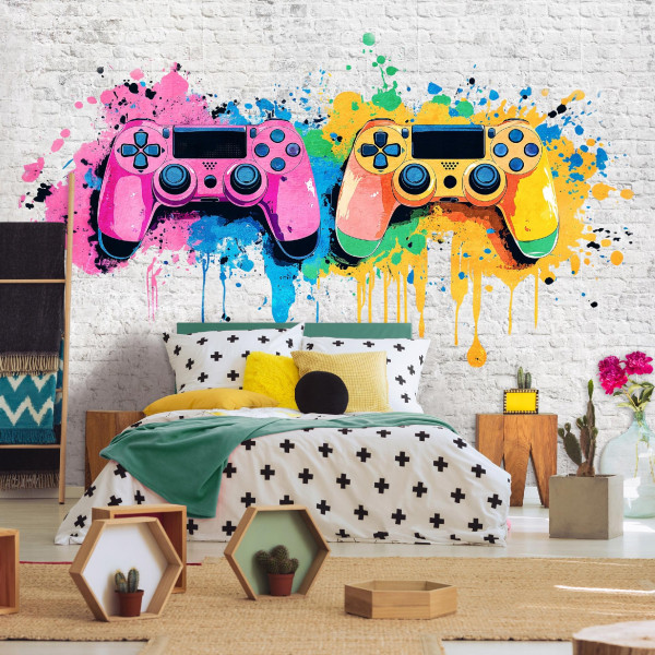 Fototapeta Dla Dzieci Chłopca Pad Gaming Graffiti Tapeta Flizelina 250X175