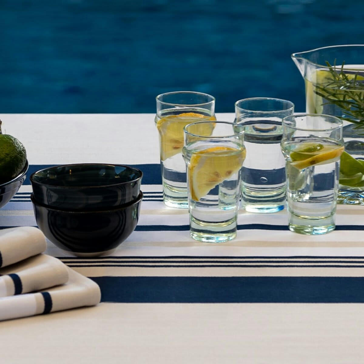 DONIBANE - Set de table Coton bleu 41x52 cm