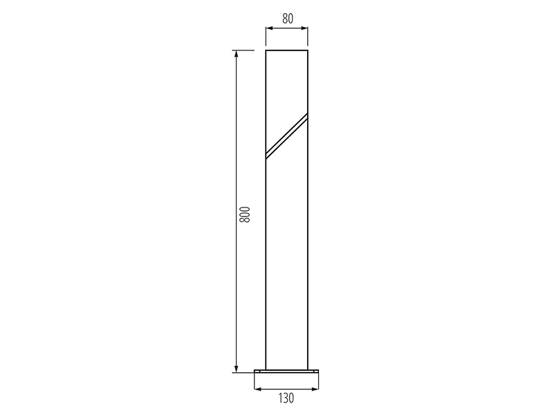 Słupek oświetleniowy Laven 80 cm aluminiowy szary
