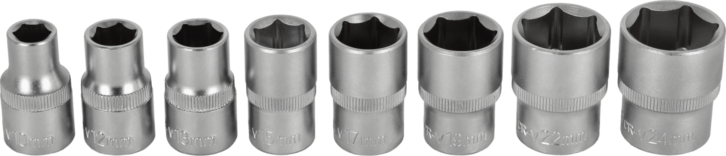 Zestaw nasadek 1/2” na listwie 8 el. STALCO S-54057